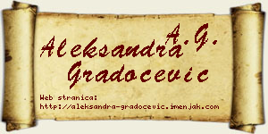 Aleksandra Gradoćević vizit kartica